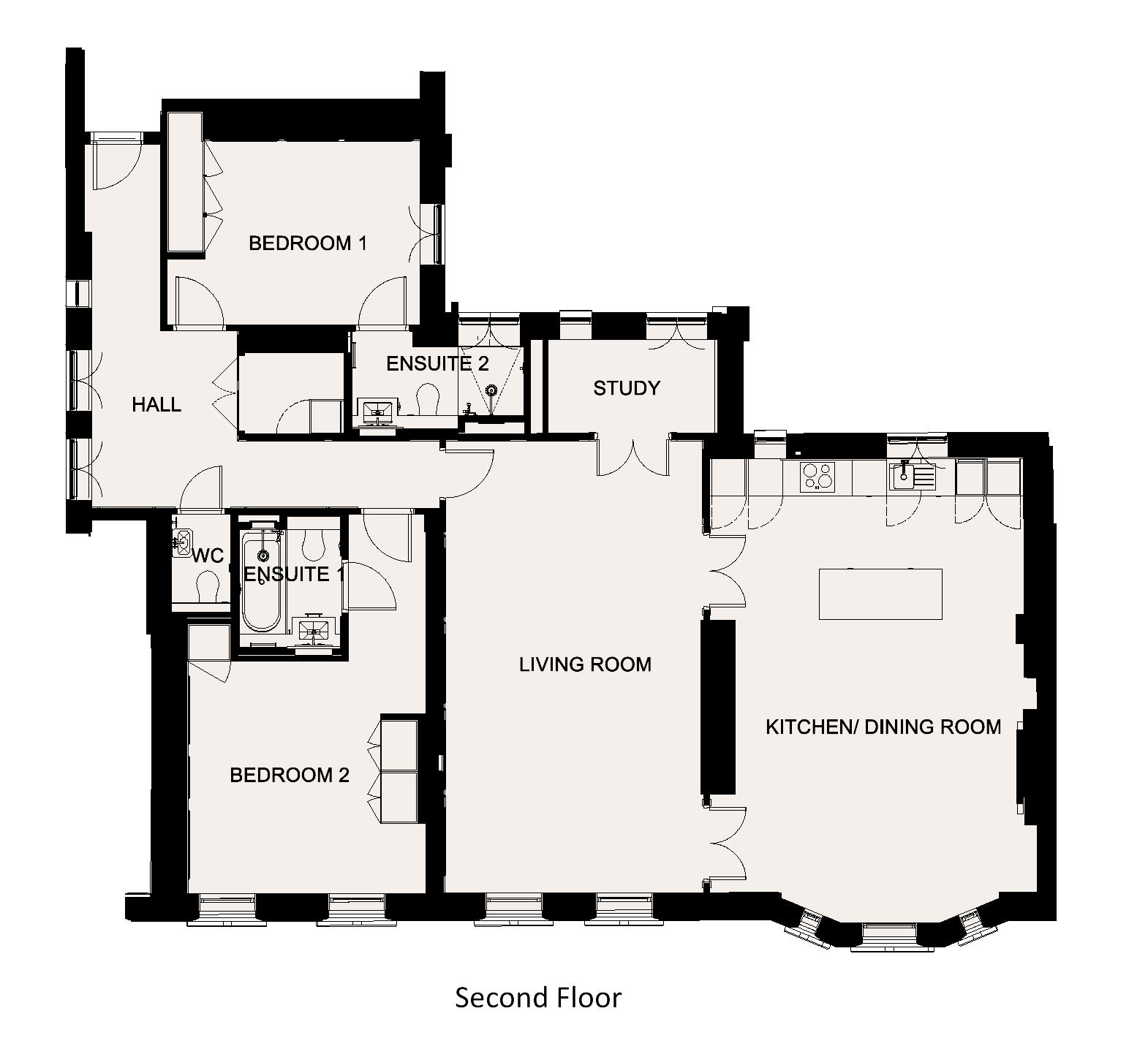 Floor plan, second floor
